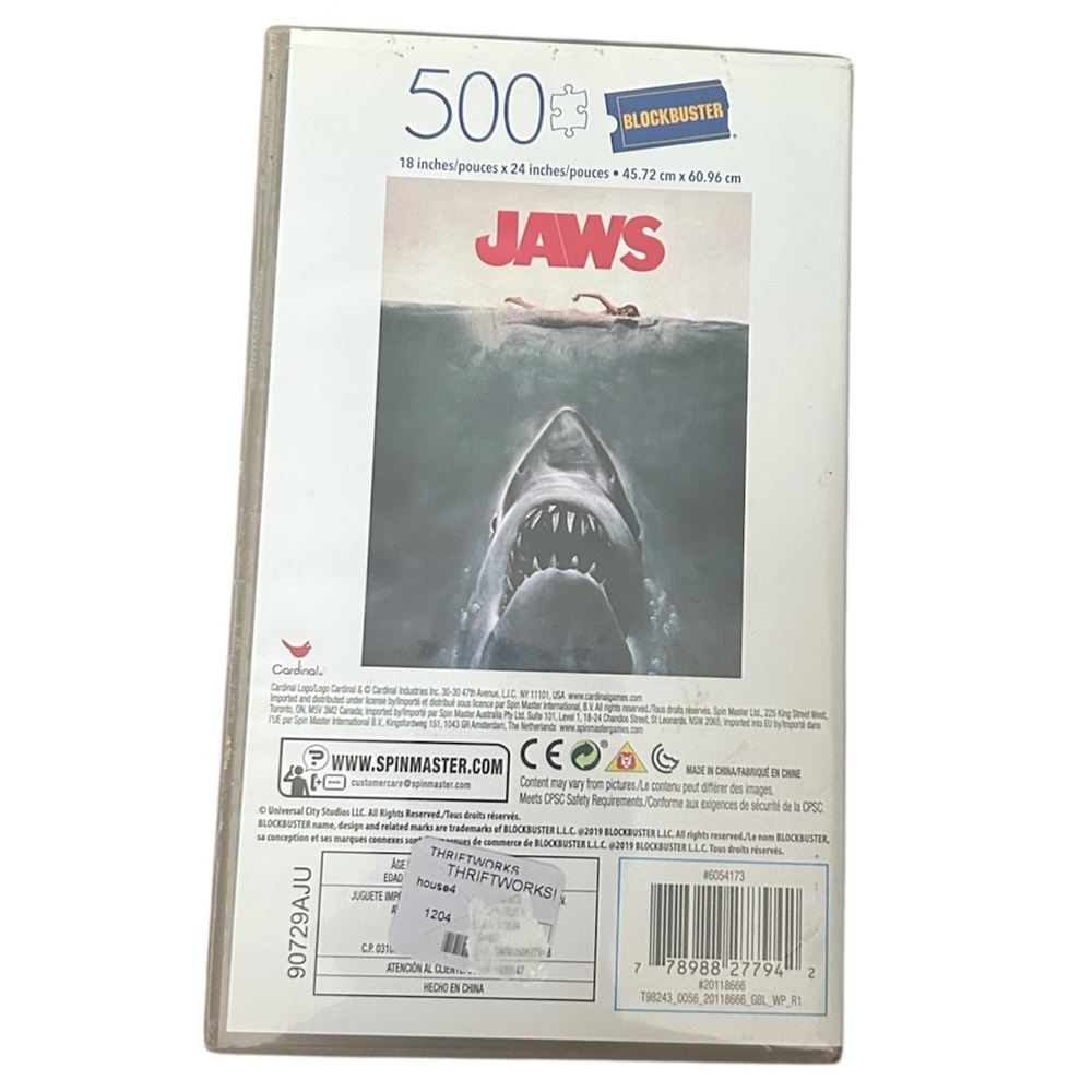 Jaws Blockbuster movie poster 500 piece puzzle. Used with ALL pieces accounted - Picture 4 of 4